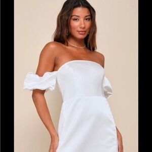 Lulu's Strapless White Dress